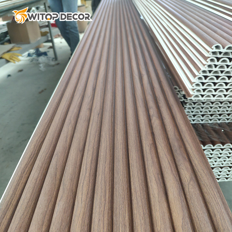 WPC Wall Board with Fluted Pattern and Smooth Surface