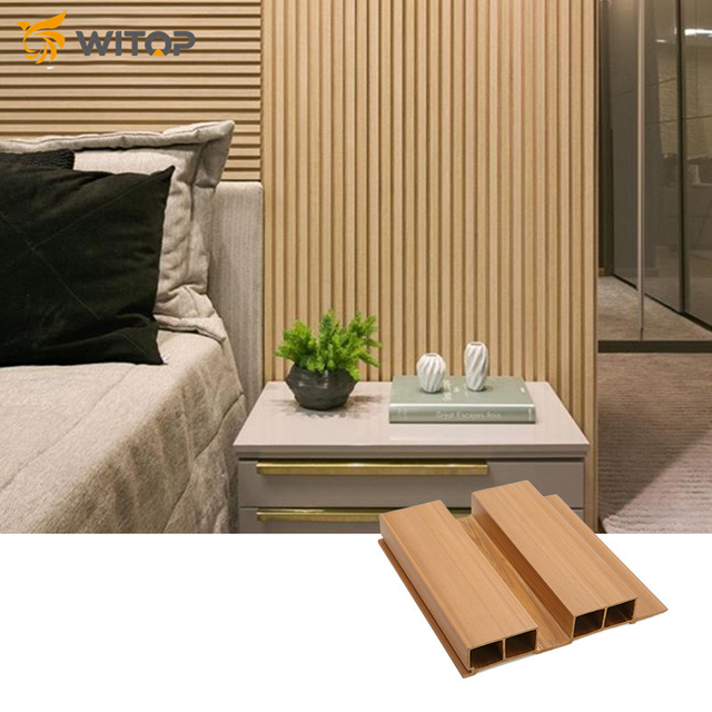 China Wholesale Wood Grain Laminated Decorative Indoor WPC Wall Panel for Wall and Ceiling Decoration