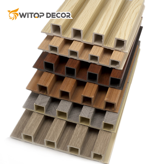 Indoor Decoration Luxury Fire Rated White 160*10mm 170*25mm 200*17mm Waving WPC Flute Wall Panel