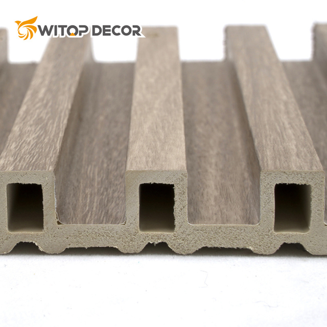 Interior Decoration ODM OEM ISO Passed Wooden Grain 160mm 170mm 200mm WPC Strip Flute Wall Panel