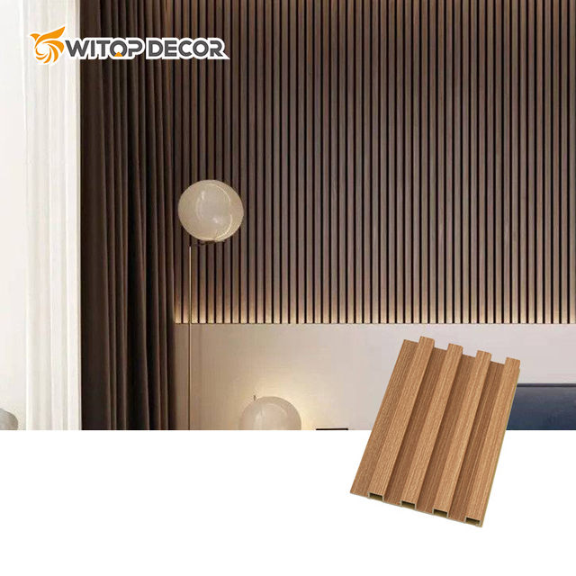 China Factory Sell Easy Install Durable Wooden Texture Wave Strip Tongue and Groove WPC Spc Wallpanel Plastic Wall Panel