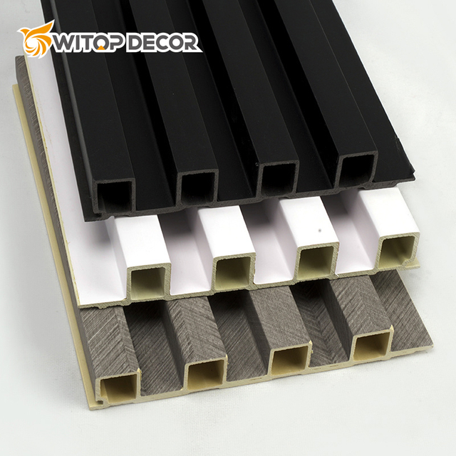 Moisture Proof Hollow Core Easy Clean Eco-Friendly Tongue and Groove Strip Plastic Wave Plastic Insoul WPC PVC Wall Board