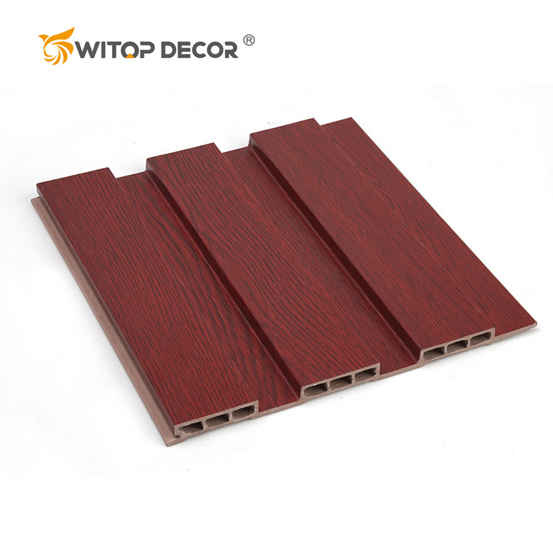Wood Laminated Interior Wall Decoration Fluted Panel WPC