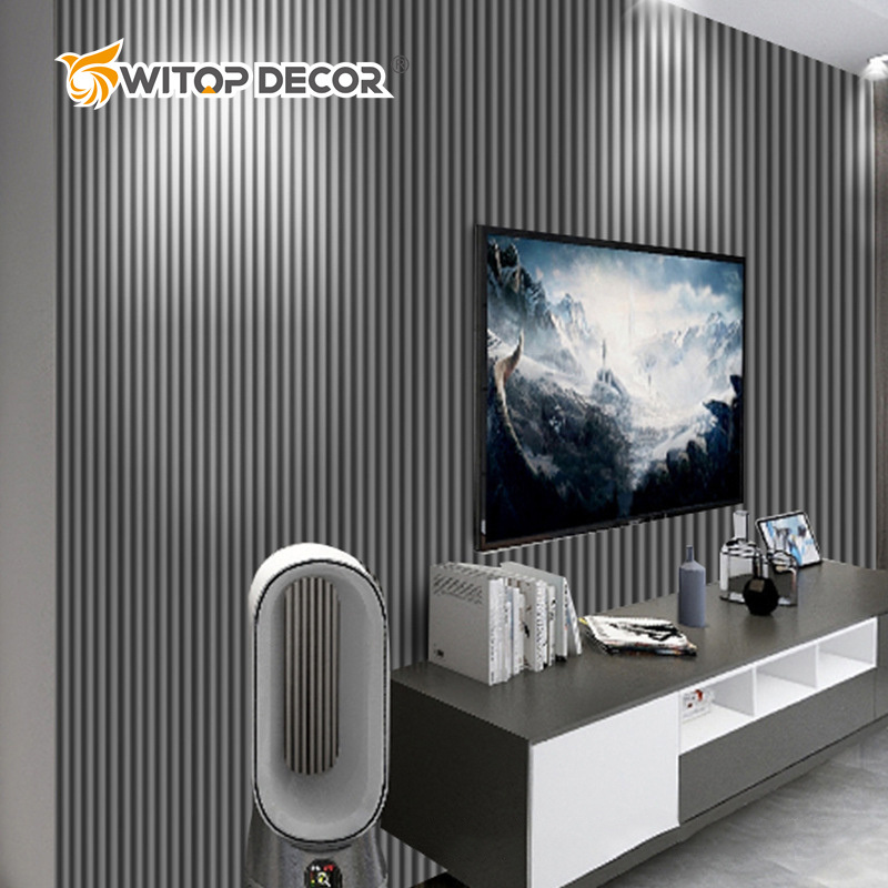 Modern Interior Decoration Environmental Protection Wooden Grain WPC Fluted Great Wall Wall Panel Indoor