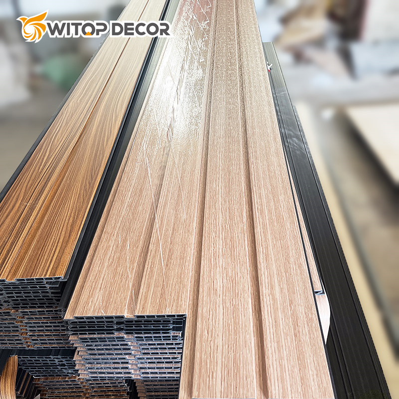 Rotating Solid Wood Plastic Composite Wall Panel WPC Panel
