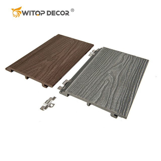 Flat Exterior Decorative Wood Plastic WPC Wall Cladding in Vietnam