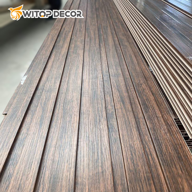 Indoor Decorative Wooden Grain Plastic Composite WPC Wall Panel