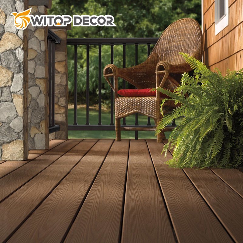 Easy Installation Co-Extrusion Capped WPC Decking Garden Flooring