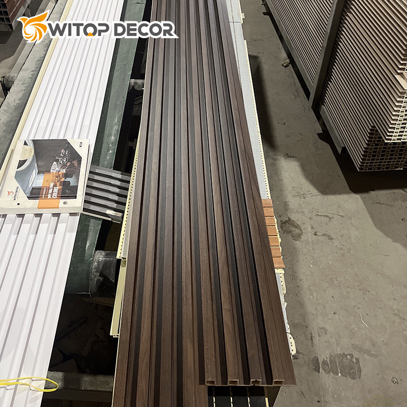 3D Interior Waterproof Laminated WPC Fluted Wall Panel