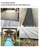 WPC Decking Teak Wood Flooring Wood Plastic Composite 3D Grain Deck