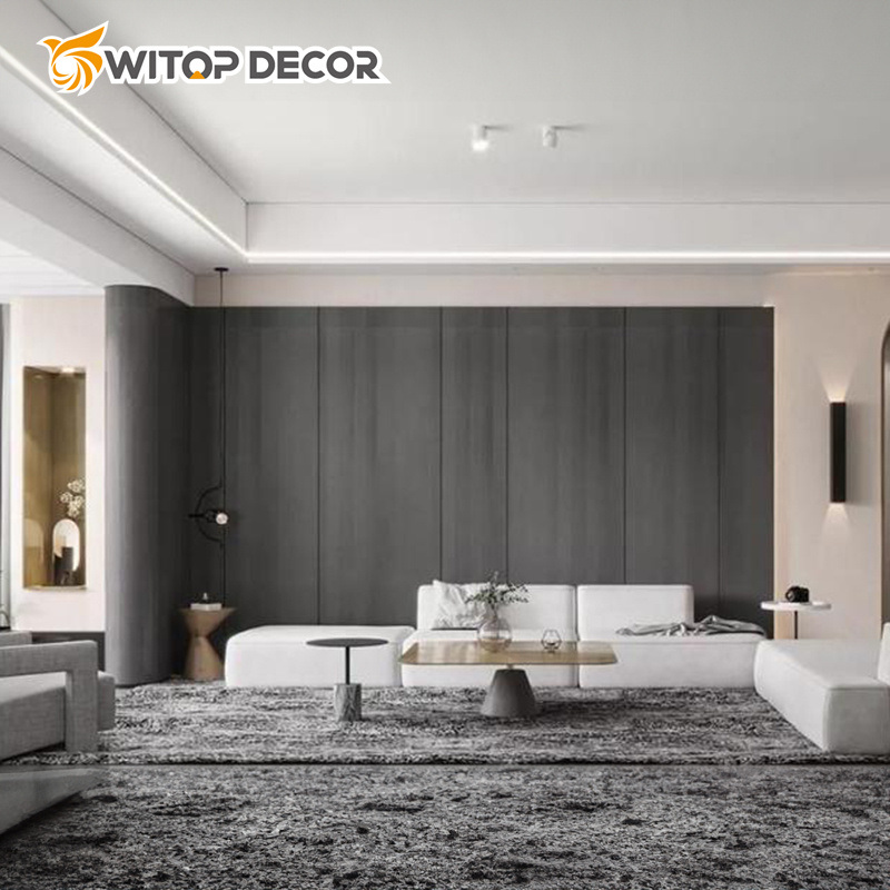 Easy Install Bamboo Charcoal Decoration Factory Wood Veneer Charcoal Panel