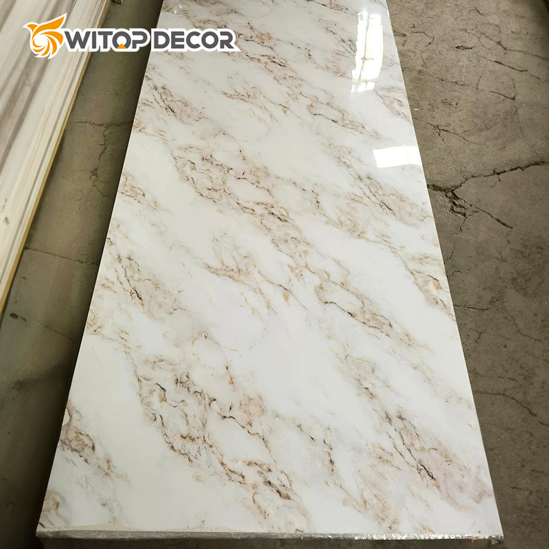 UV Coated Artificial Marble PVC Board PVC UV Sheet