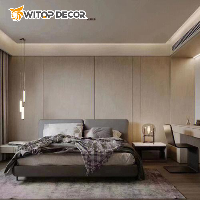Bamboo Charcoal Wood Metal Plate Wall Panel WPC Laminated Board Decorative Carbon Crystal Wallboard