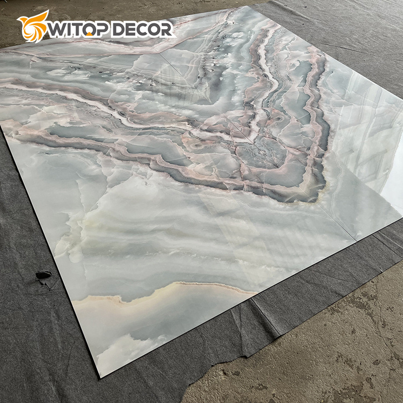 UV Coating Decorative Wall Board PVC Sheet with Marble Design