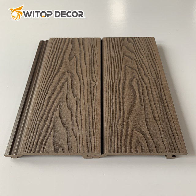 Factory Custom Modern Wall Cladding Home Decor Fire Retardant Slatted WPC Wall Panel