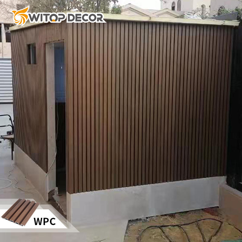 3D Wooden Composite WPC Wall Cladding Outdoor Plastic WPC Wall Panel Decoration