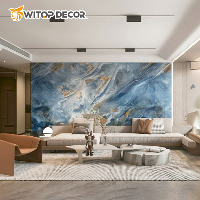 High Strength and Durability 1200*2400mm Size Artificial Stone UV Marble Sheet