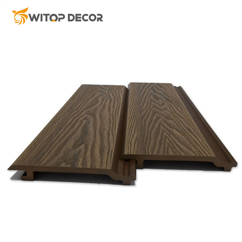 Wooden Grain Fluted Panel for Decoration PVC WPC Wall Panel WPC Wall Panel Cladding