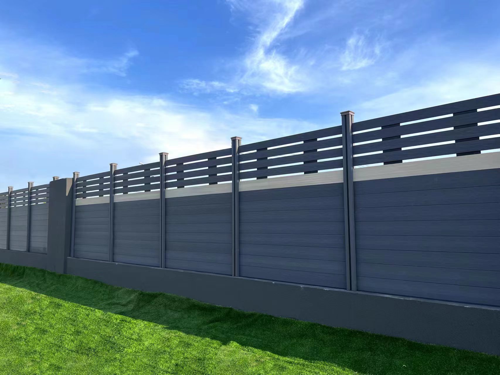 WPC Composite Fence Wood Plastic Composite Easy Installation Outdoor Fence