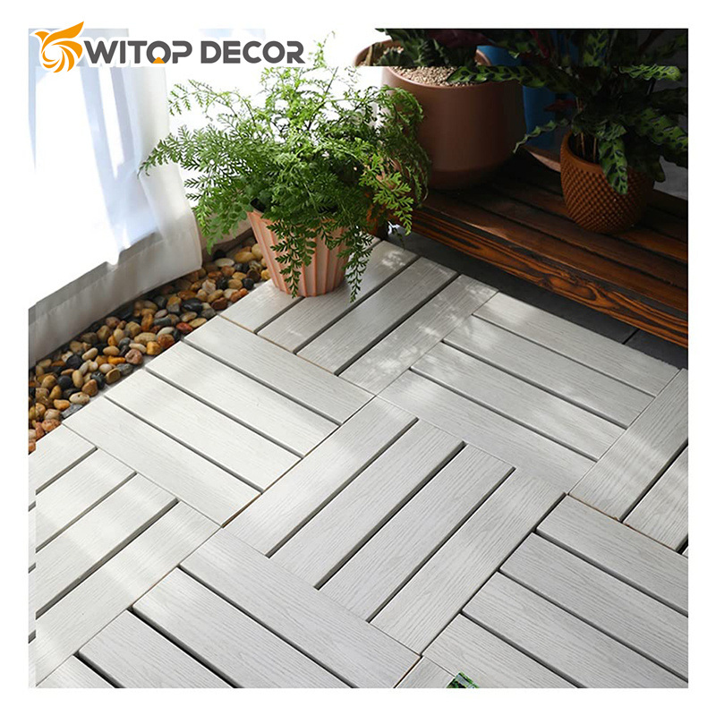 Hot Sale Wood Plastic Composite Outdoor Flooring WPC Decking Interlocking
