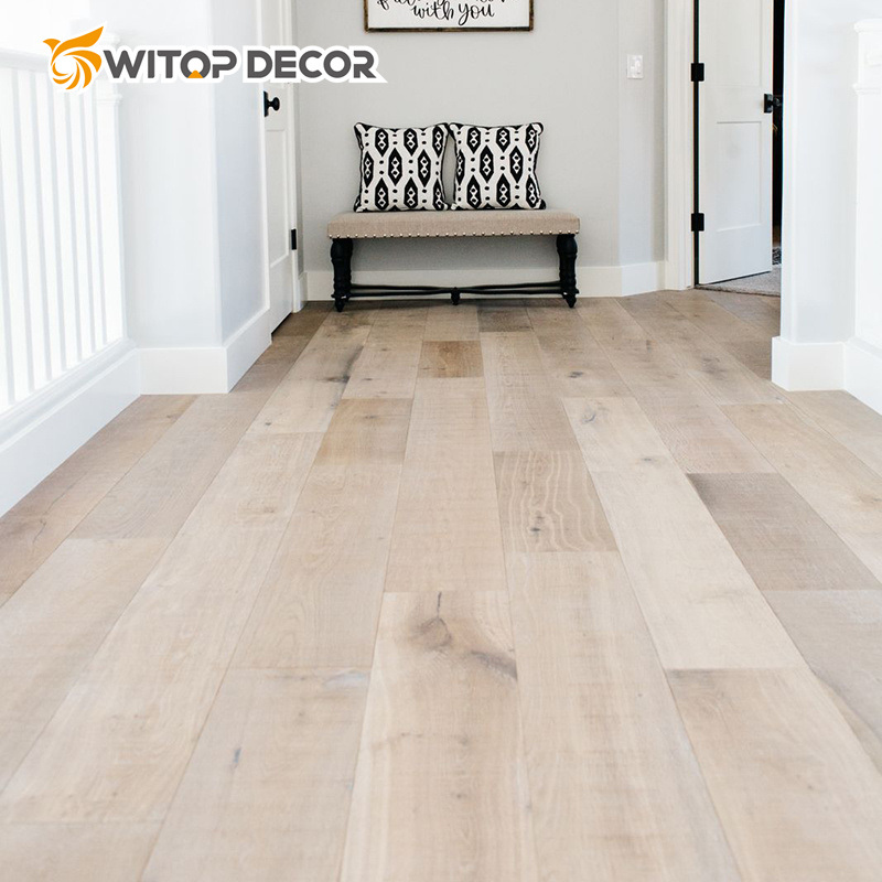 Brush Texture High Quality Europe Oak Real Wood Veneer Spc Flooring with