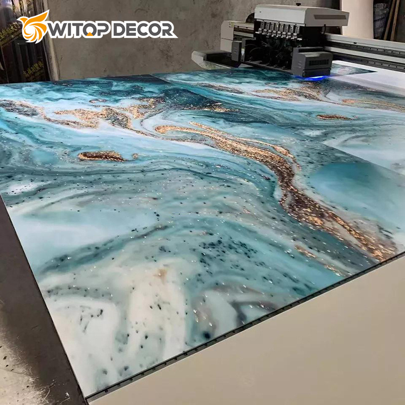 Customization Faux UV Marble Sheet PVC Board Panel Wall for Decorative