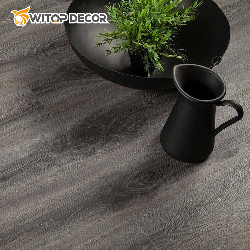 Embossed Texture Brown Wood Effect Laminate Spc Vinyl Material Flooring on Sale