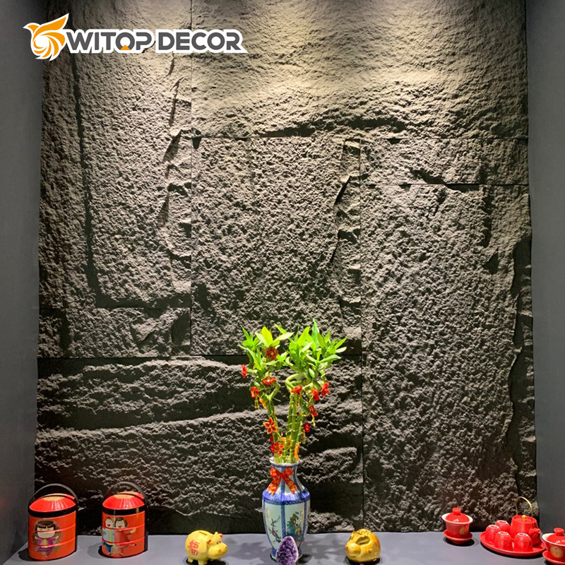 Light Weight Big Slab PU Mushroom Faux Stone Polyurethane Artificial Stone for Wall Decorative