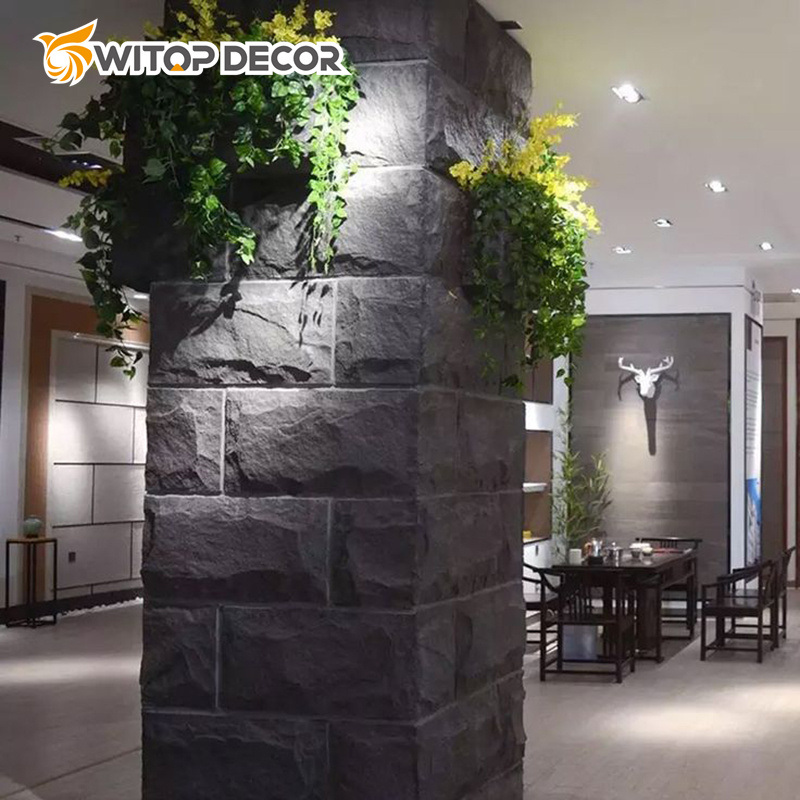 Artificial Polyurethane Artificial Stone 3D PU Stone Panel Faux PU Stone Wall for Livingroom