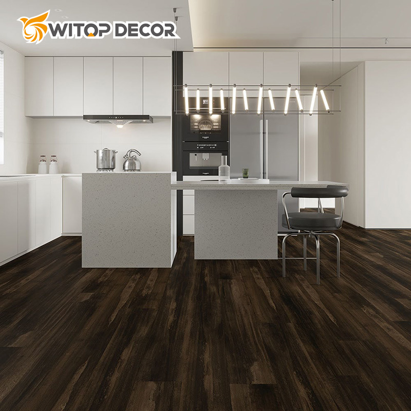 Fashion Design Wood Look Rigid Core Vinyl Click Spc Flooring