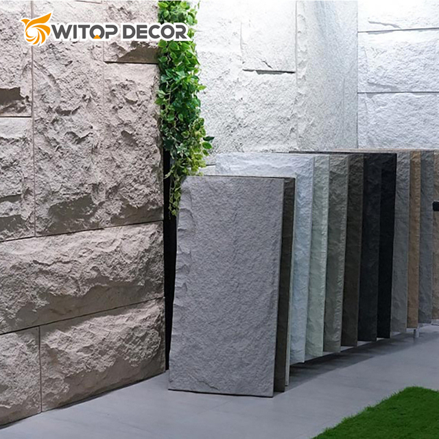Hot Sell Polyurethane Foundry Fluted Nine-Pattern Decorative PU Artificial Stone Cultural Wall Panel