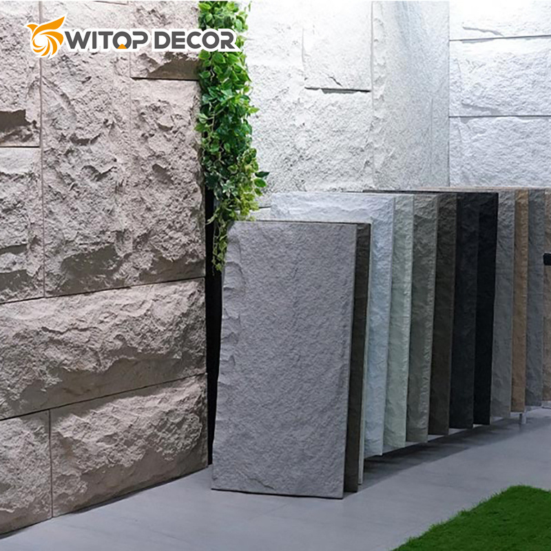 Hot Sell Polyurethane Foundry Fluted Nine-Pattern Decorative PU Artificial Stone Cultural Wall Panel