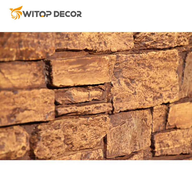 Witop OEM Factory Price New Design Artificial Stone Polyurethane 3D PU Faux Stone Wall Panel
