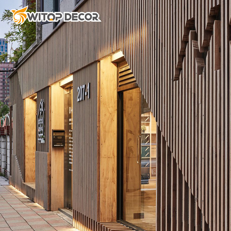 High Strength WPC Wall Cladding Co-Extrusion Exterior Decorative WPC Siding