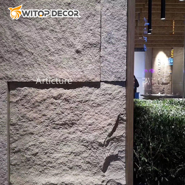 120*60cm Exterior Waterproof PU Culture Stone 3D Decoration PU Stone Wall Panel
