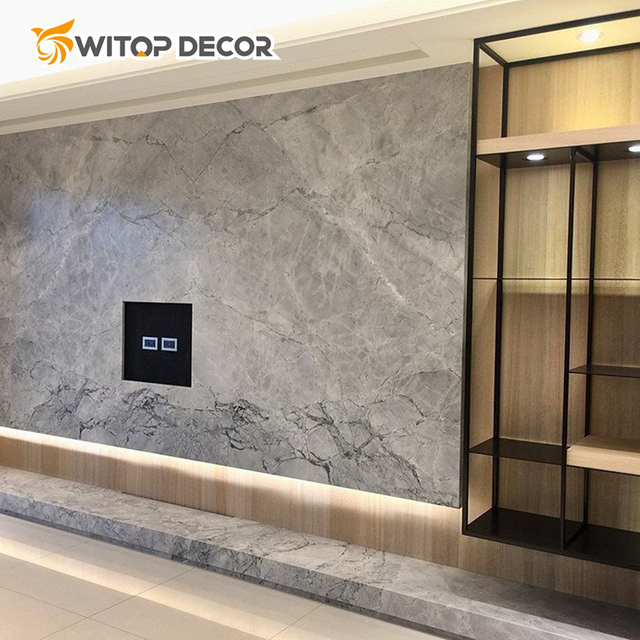 4X8 FT PVC UV Marble Sheet, PVC UV Wall Panel, Marble Alternative Panel 3mm PVC UV Sheet