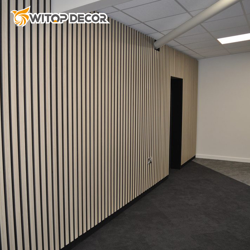 Eco Friendly Natural Oak Acoustic Slat Wall Panel