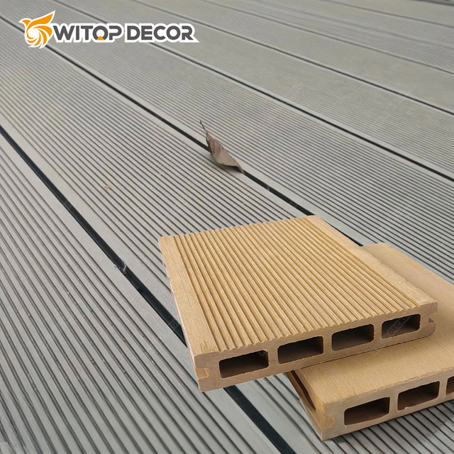 Co-Extrusion WPC Deck Board Anti-Slip Outdoor Hardwood Flooring Timber Decking