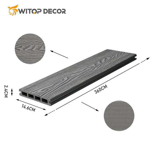 New Co-Extrusion technology Wood Plastic Composite Decking for Swimming Pool