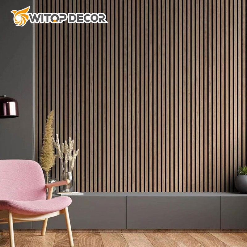 Wholesale Customizable Fireproof MDF Conference Room Grooved Acoustic Panel