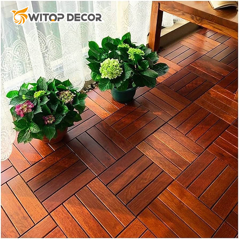 Outdoor Teak WPC Co-Extrusion Decking Floor