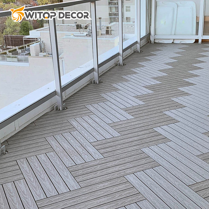 Durable Capped Co-Extrusion Double Color WPC Decking for Outdoor Flooring