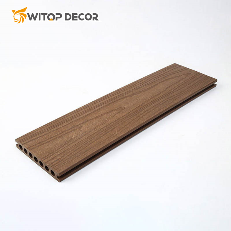 Durable Capped Co-Extrusion Double Color WPC Decking for Outdoor Flooring