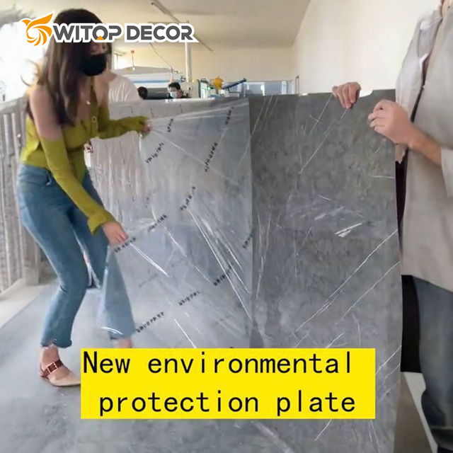3mm High Glossy UV Marble Sheet Board Plastic Stone Interior Wall Panel Decoration
