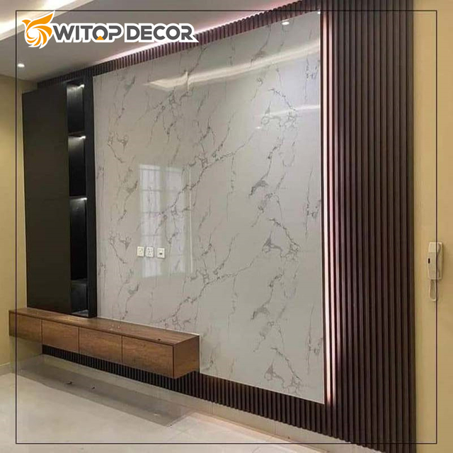 4mm PVC Marble Sheet UV Marble Wall Boards PVC Marble Alternative for Wall Decor