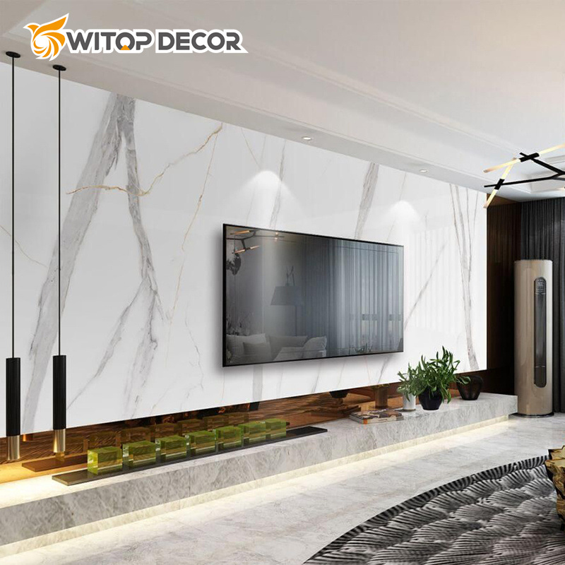 1220*2440mm 3mm 3D Printing PVC Wall Panel Decorative UV Marble Sheet
