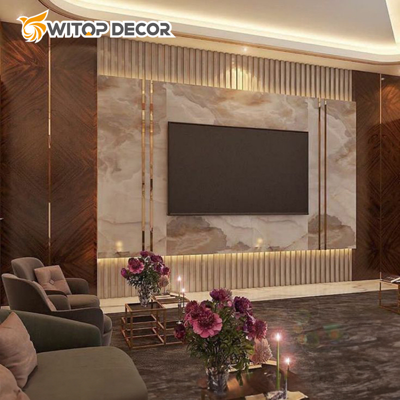 First-Class Waterproof and Fireproof Various Styles UV Marble Sheet Interior Marble Board