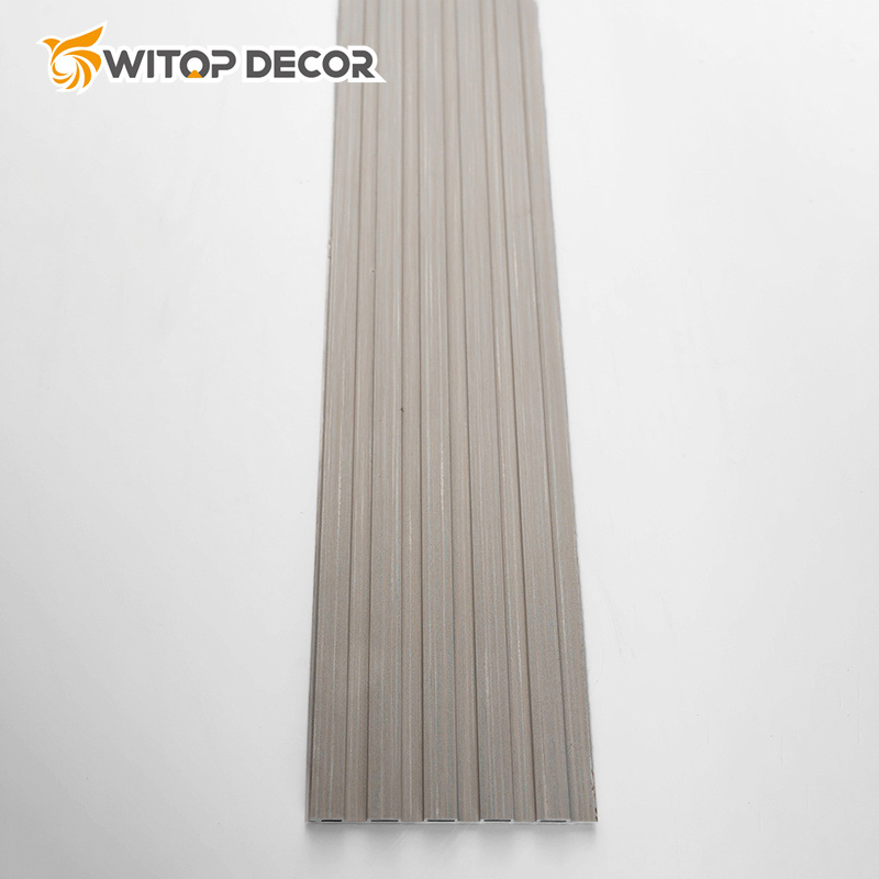 Waterproof and Fireproof Wood Grain WPC Fluted Panels for Interior Decoration