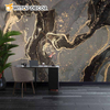 Factory Sale PVC Glossy Dark Marble Sheet for Interior Wall at The Wholesale Price