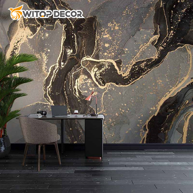 Factory Sale PVC Glossy Dark Marble Sheet for Interior Wall at The Wholesale Price